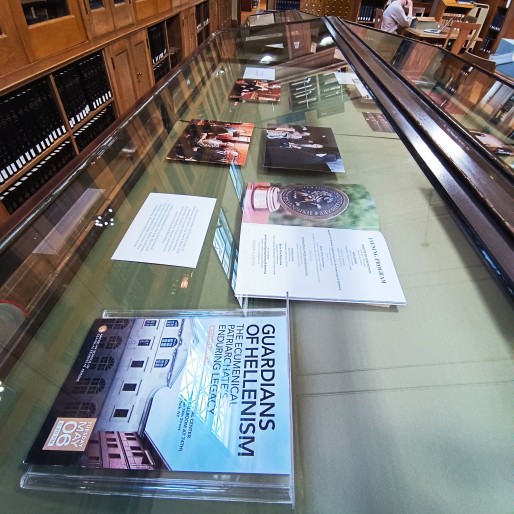 The Ecumenical Patriarchate and Hellenism Over Time. Exhibition held in the Gennadius Library Main Reading Room until July 31.